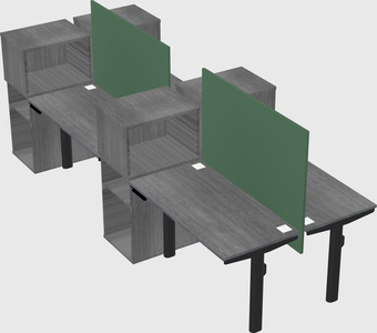 Shared electric desk + cabinet