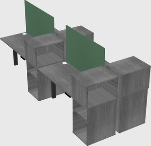 Shared electric desk + cabinet