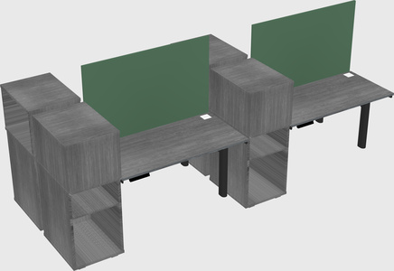 Shared electric desk + cabinet