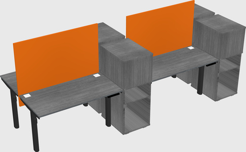 Shared electric desk + cabinet