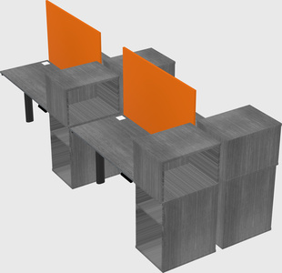 Shared electric desk + cabinet