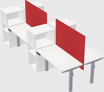 Shared electric desk + cabinet