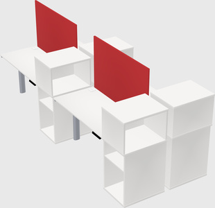 Shared electric desk + cabinet