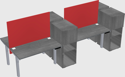 Shared electric desk + cabinet