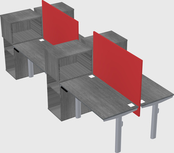 Shared electric desk + cabinet
