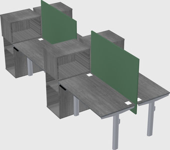 Shared electric desk + cabinet