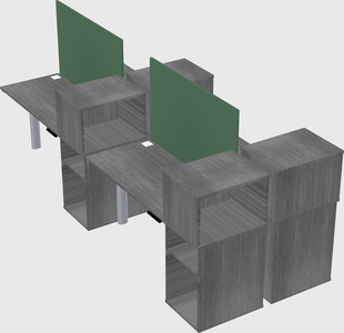 Shared electric desk + cabinet