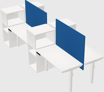 Shared electric desk + cabinet