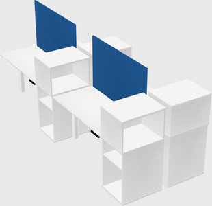 Shared electric desk + cabinet