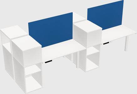 Shared electric desk + cabinet