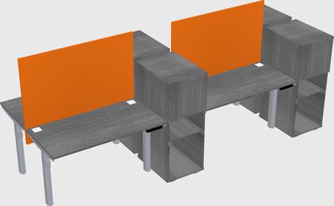 Shared electric desk + cabinet