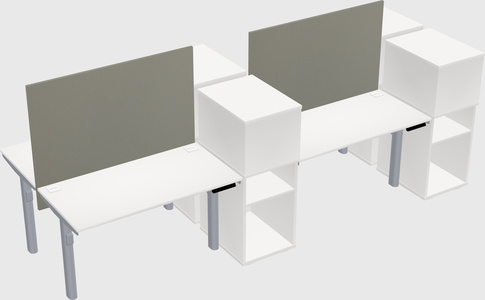 Shared electric desk + cabinet