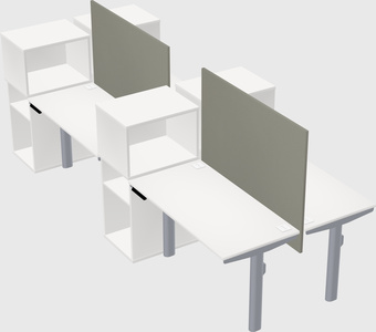 Shared electric desk + cabinet