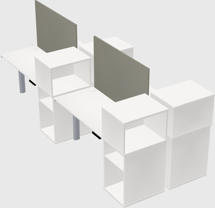 Shared electric desk + cabinet