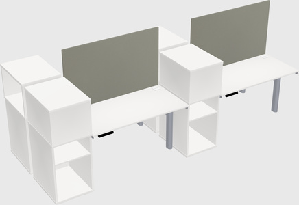 Shared electric desk + cabinet