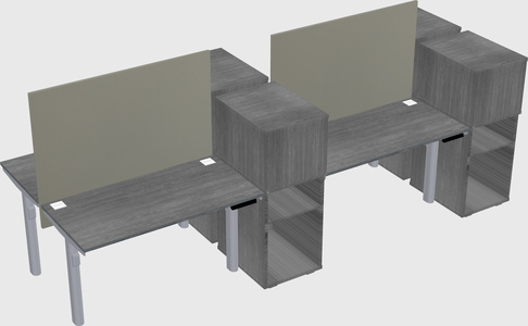 Shared electric desk + cabinet