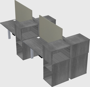 Shared electric desk + cabinet