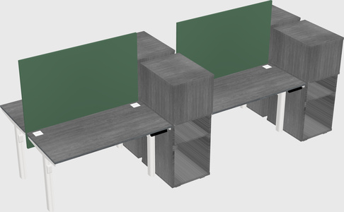 Shared electric desk + cabinet