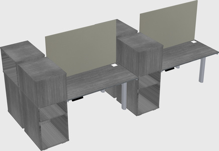 Shared electric desk + cabinet