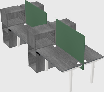 Shared electric desk + cabinet