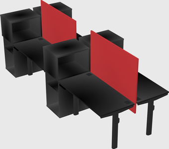 Shared electric desk + cabinet