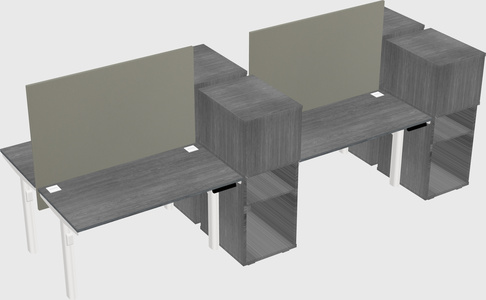 Shared electric desk + cabinet