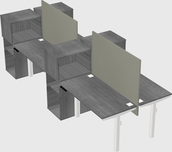 Shared electric desk + cabinet