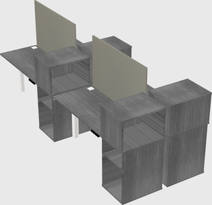 Shared electric desk + cabinet