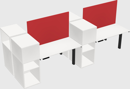 Shared electric desk + cabinet