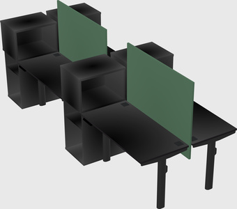Shared electric desk + cabinet