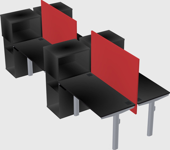 Shared electric desk + cabinet