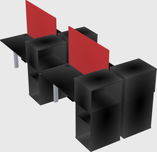 Shared electric desk + cabinet