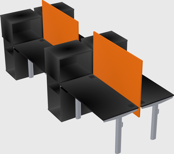 Shared electric desk + cabinet