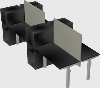 Shared electric desk + cabinet