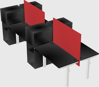 Shared electric desk + cabinet