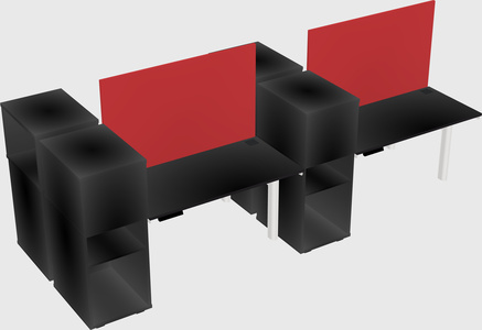 Shared electric desk + cabinet