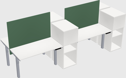 Shared electric desk + cabinet