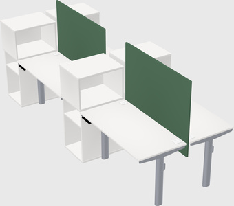 Shared electric desk + cabinet