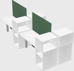 Shared electric desk + cabinet