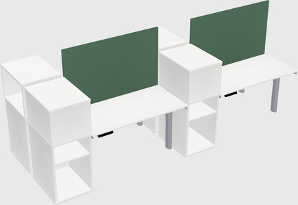 Shared electric desk + cabinet