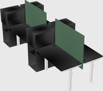Shared electric desk + cabinet