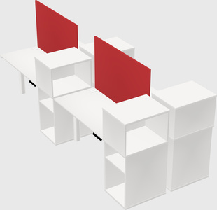 Shared electric desk + cabinet