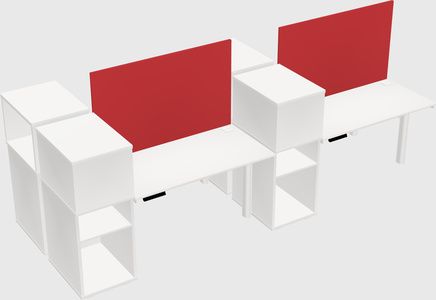 Shared electric desk + cabinet