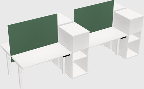 Shared electric desk + cabinet