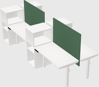 Shared electric desk + cabinet