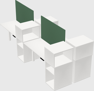 Shared electric desk + cabinet