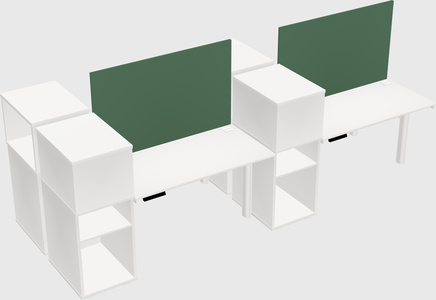 Shared electric desk + cabinet