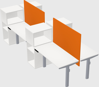 Shared electric desk + cabinet