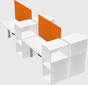Shared electric desk + cabinet