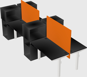 Shared electric desk + cabinet